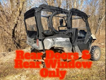 Honda Pioneer 700 / 700-4 (REAR Doors Only with RW, Does NOT include Front Doors for 700-4)  Cab Enclosure Upper Doors and Rear Window